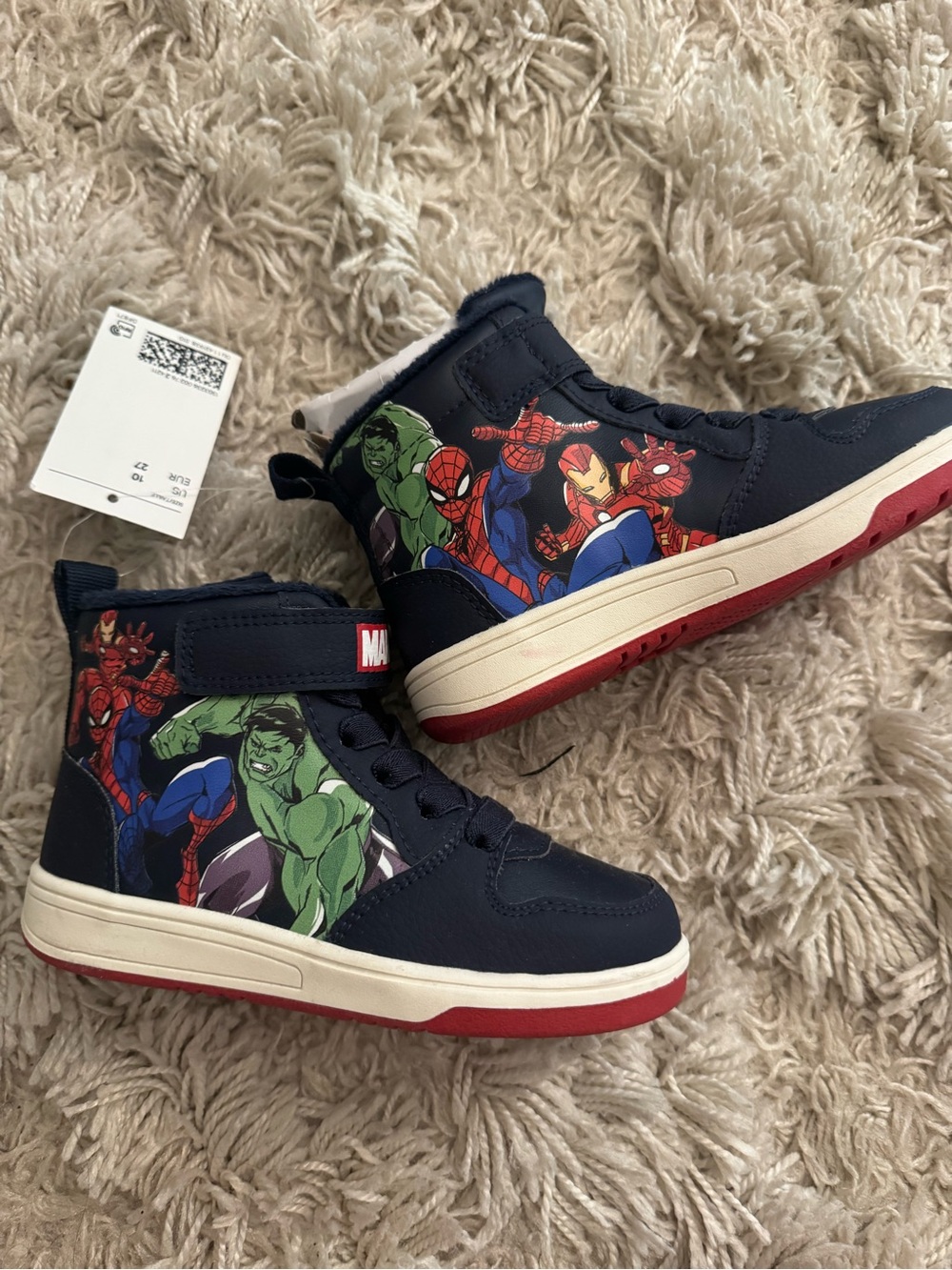 H&M Navy Kids High-Top shoes marvel characters